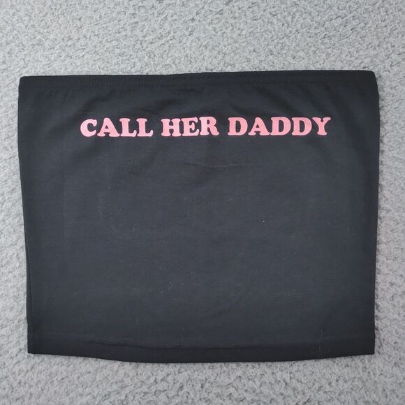 Barstool Sports Tops - Barstool Sports Tube Top Women Small Black Pink Call Her Daddy Logo Blueprint LA